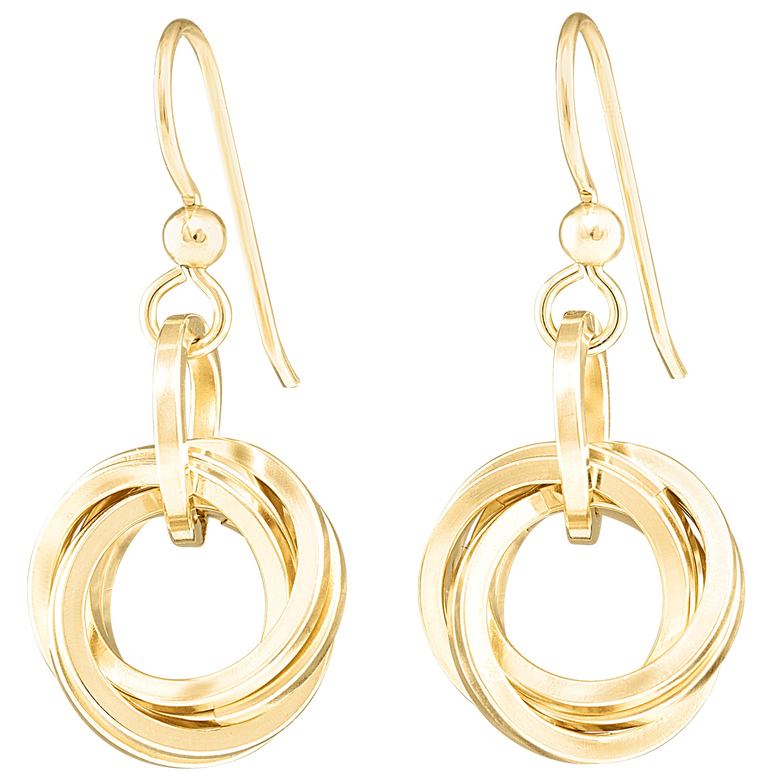 AS SEEN ON High School Musical: The Musical: The Series - Classic Love Knot Dangle Earrings in 14K Yellow Gold Fill