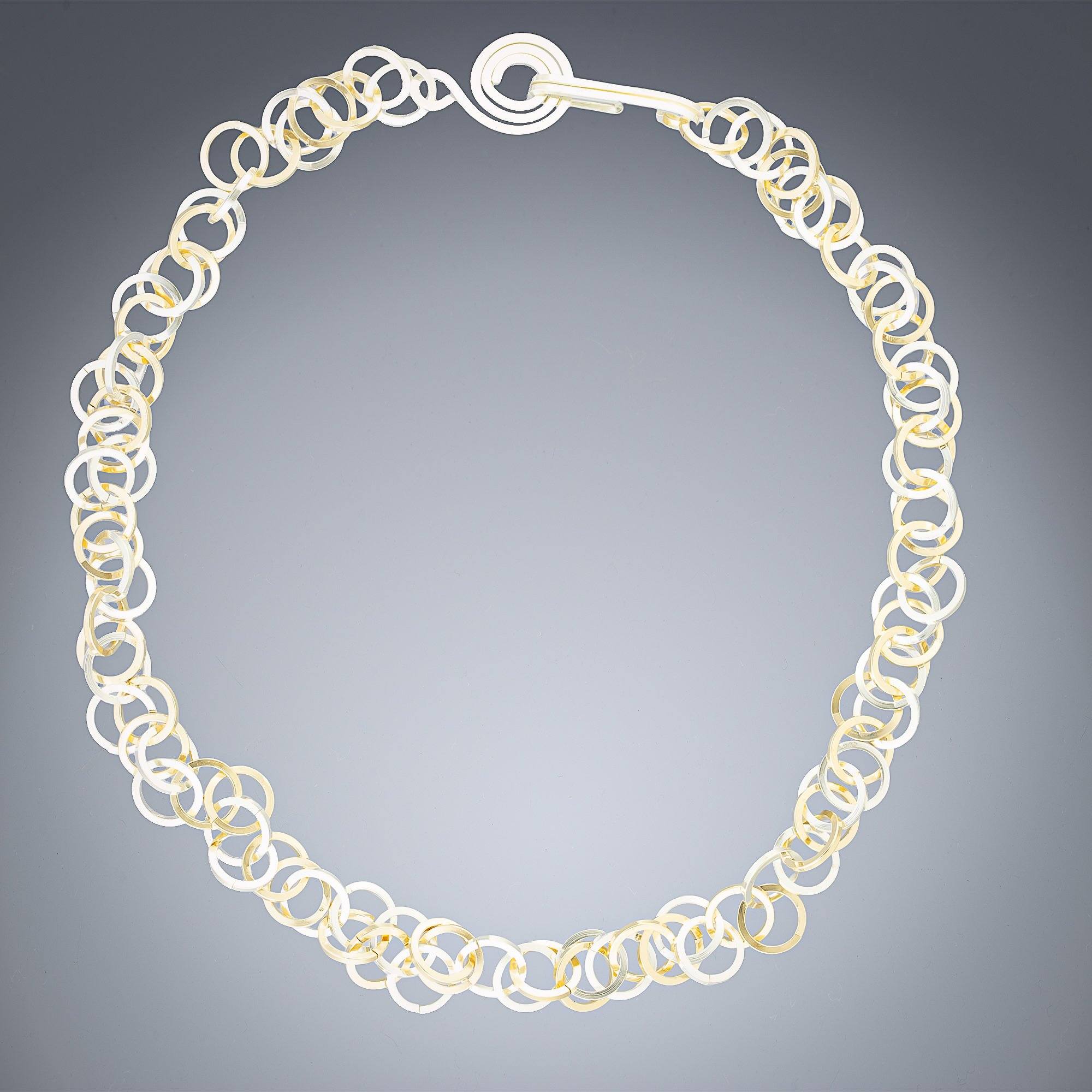 AS SEEN ON The Young and the Restless - Two Tone Multi Link Chain Necklace