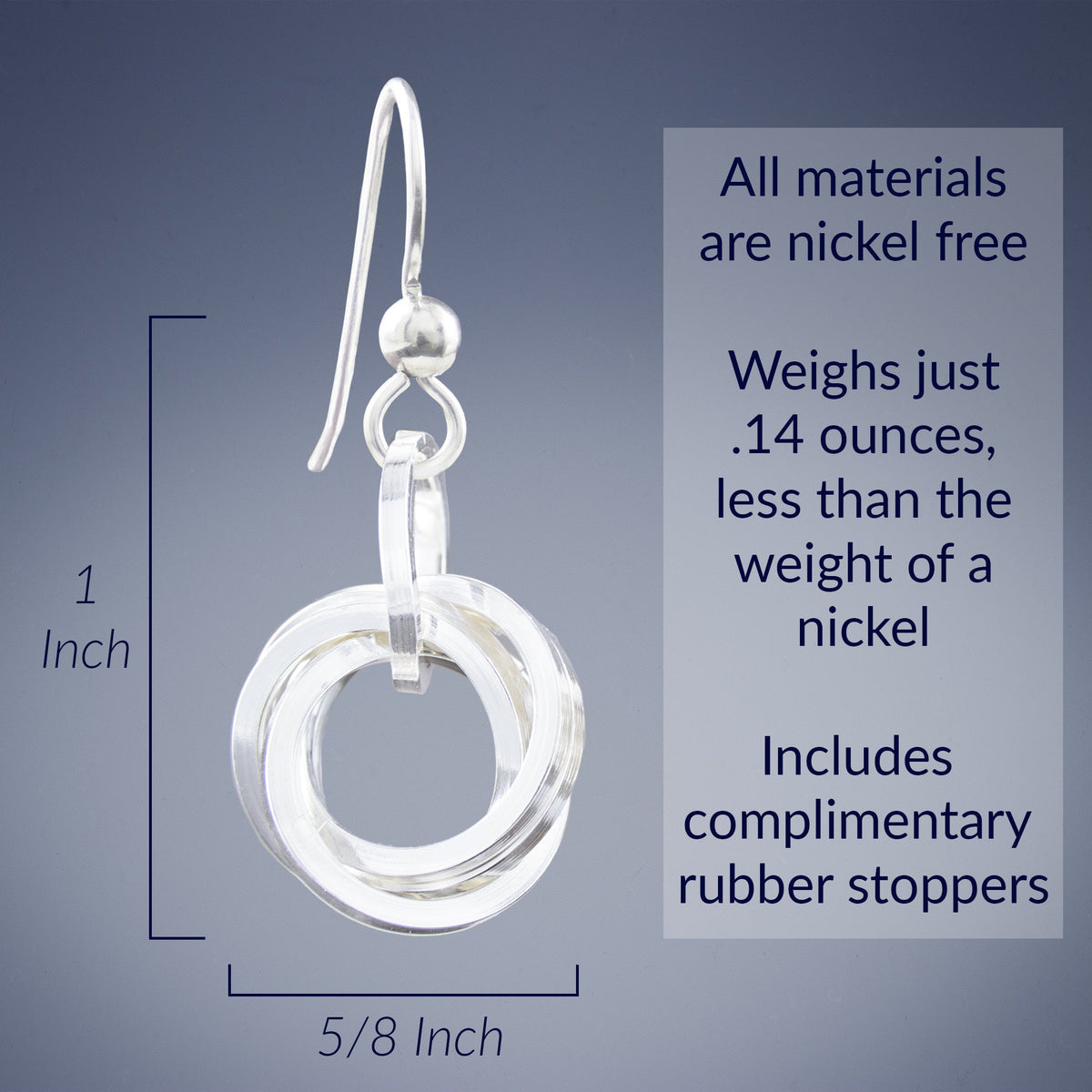 Classic Love Knot Jewelry Gift Set with Earrings and Pendant Necklace in Argentium Sterling Silver