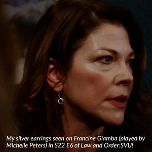 AS SEEN ON LAW AND ORDER: SVU - Argentium Sterling Silver Love Knot Dangle Earrings