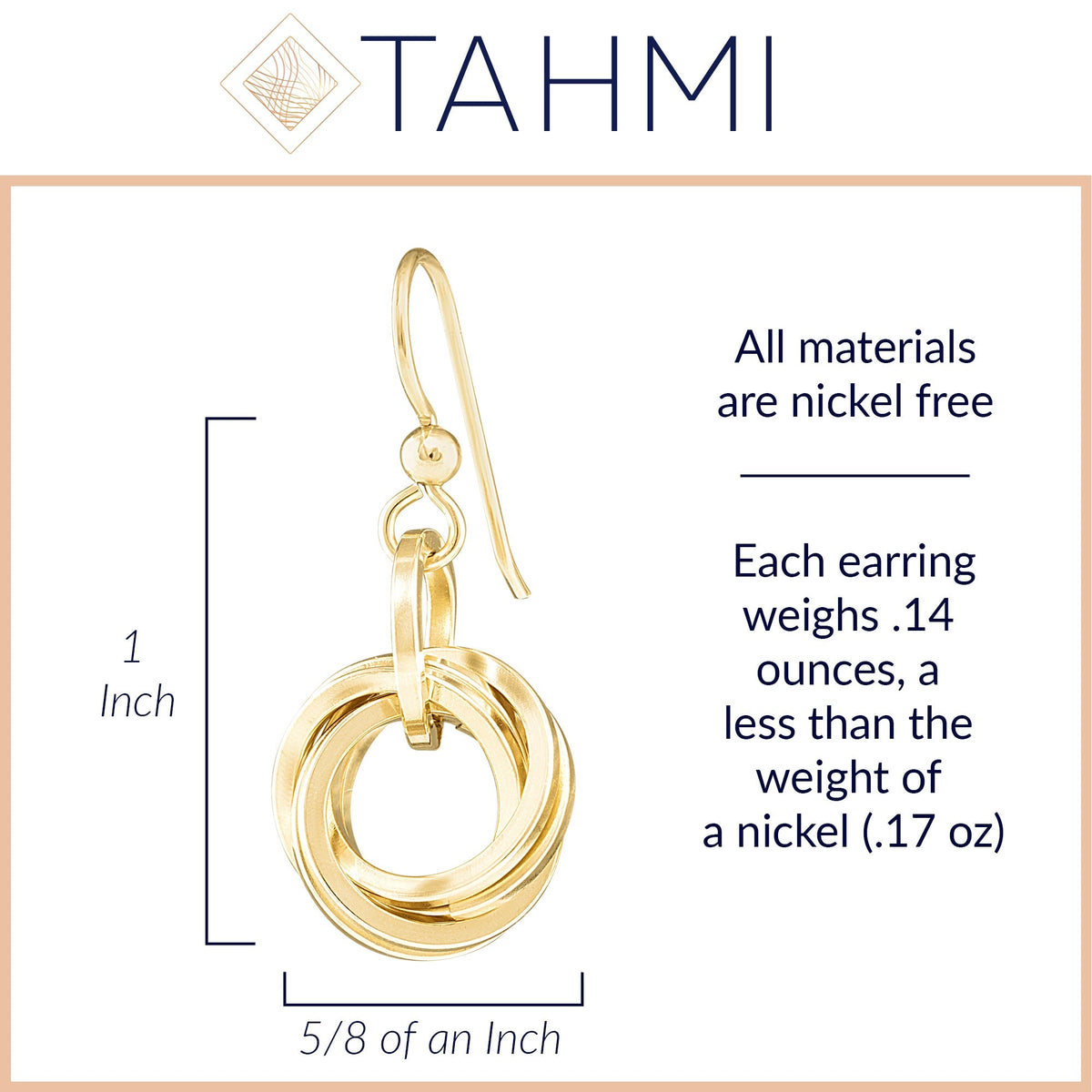 AS SEEN IN the Lifetime Movie "The Christmas Edition" - Classic Love Knot Dangle Earrings in 14K Yellow Gold Fill