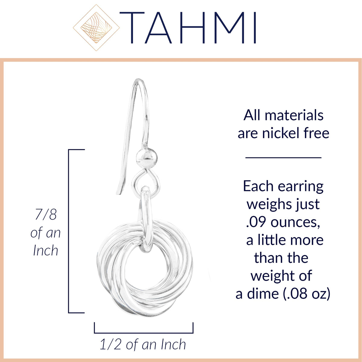 AS SEEN ON LAW AND ORDER: SVU - Argentium Sterling Silver Love Knot Dangle Earrings