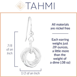 AS SEEN ON LAW AND ORDER: SVU - Argentium Sterling Silver Love Knot Dangle Earrings