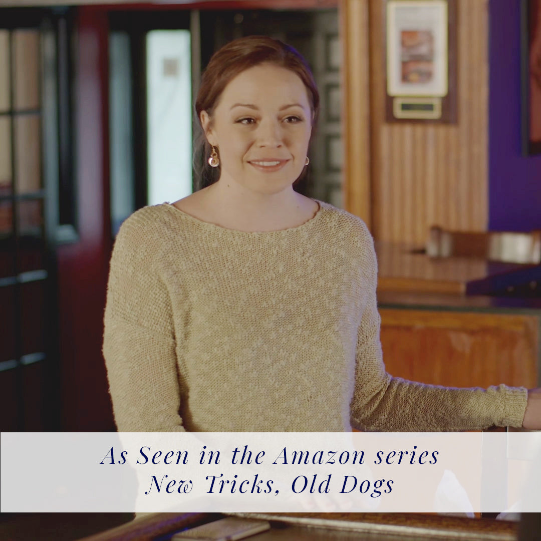 AS SEEN ON Amazon's New Dogs, Old Tricks - Tri Color Love Knot Dangle Earrings