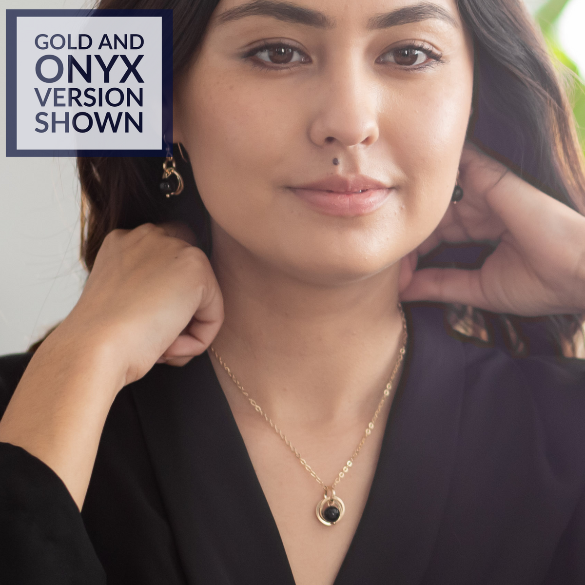 Genuine 8MM Tiger Eye Gemstone Pendant Necklace Handcrafted in 14K Yellow Gold Fill