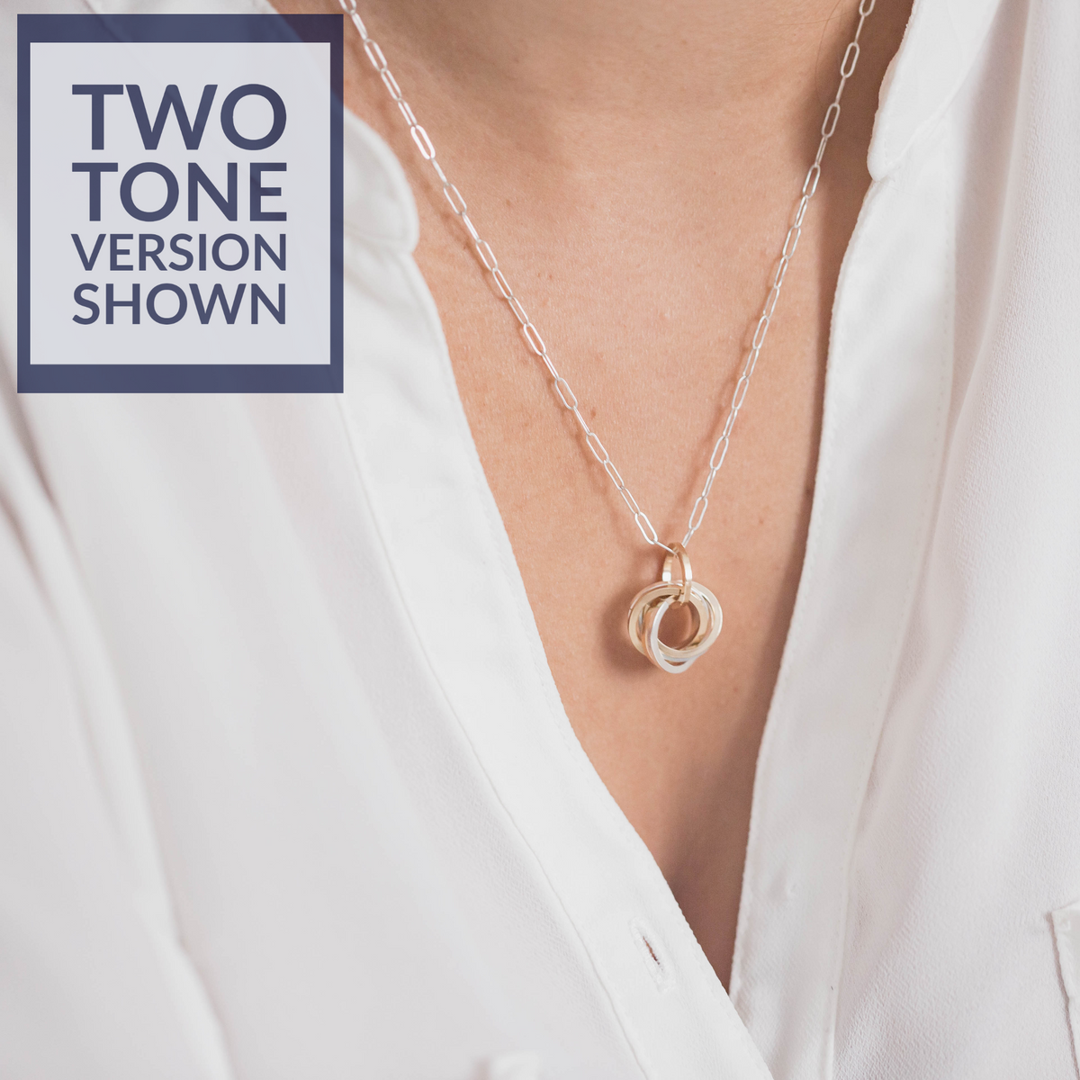 Classic Love Knot Pendant Necklace in Sterling Silver - 18" or 20" Chain Included