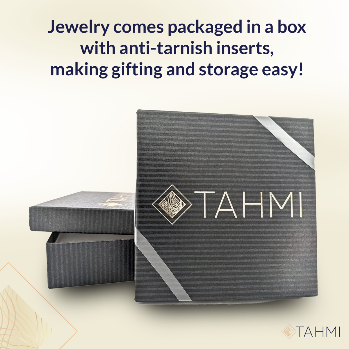 Tahmi gift box with anti-tarnish insert
