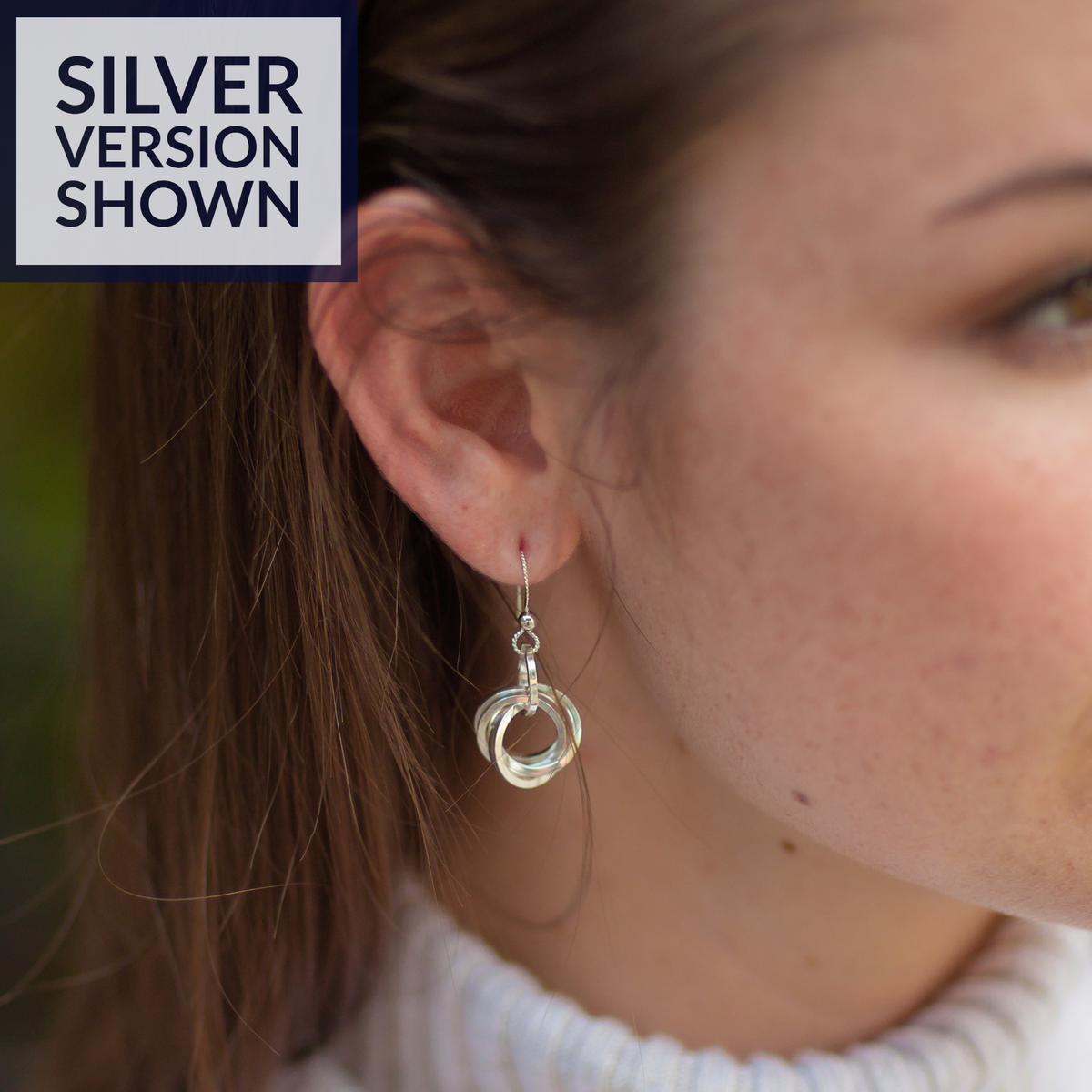 Handmade Argentium Sterling Silver Love Knot Earrings - Tarnish Resistant