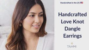 Handcrafted Love Knot Dangle Earrings in 14K Gold Fill