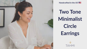 Two Tone Love Knot Earrings in Argentium Sterling Silver & 14K Gold Fill