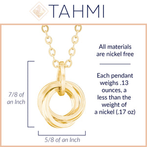 Classic Love Knot Pendant Necklace in 14K Yellow Gold Fill - 18" or 20" Chain Included