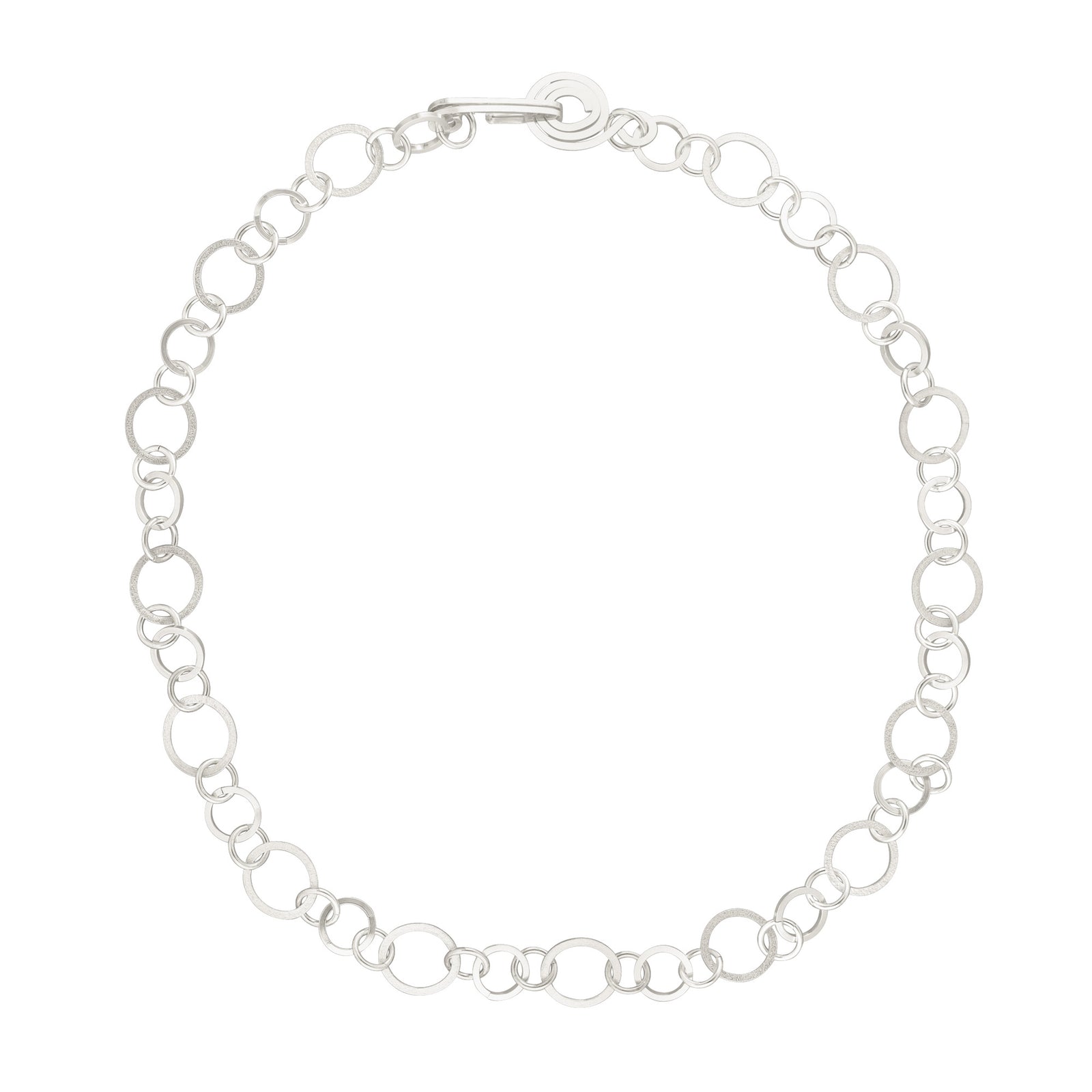 Handcrafted Argentium Sterling Silver Open Link Chain Necklace