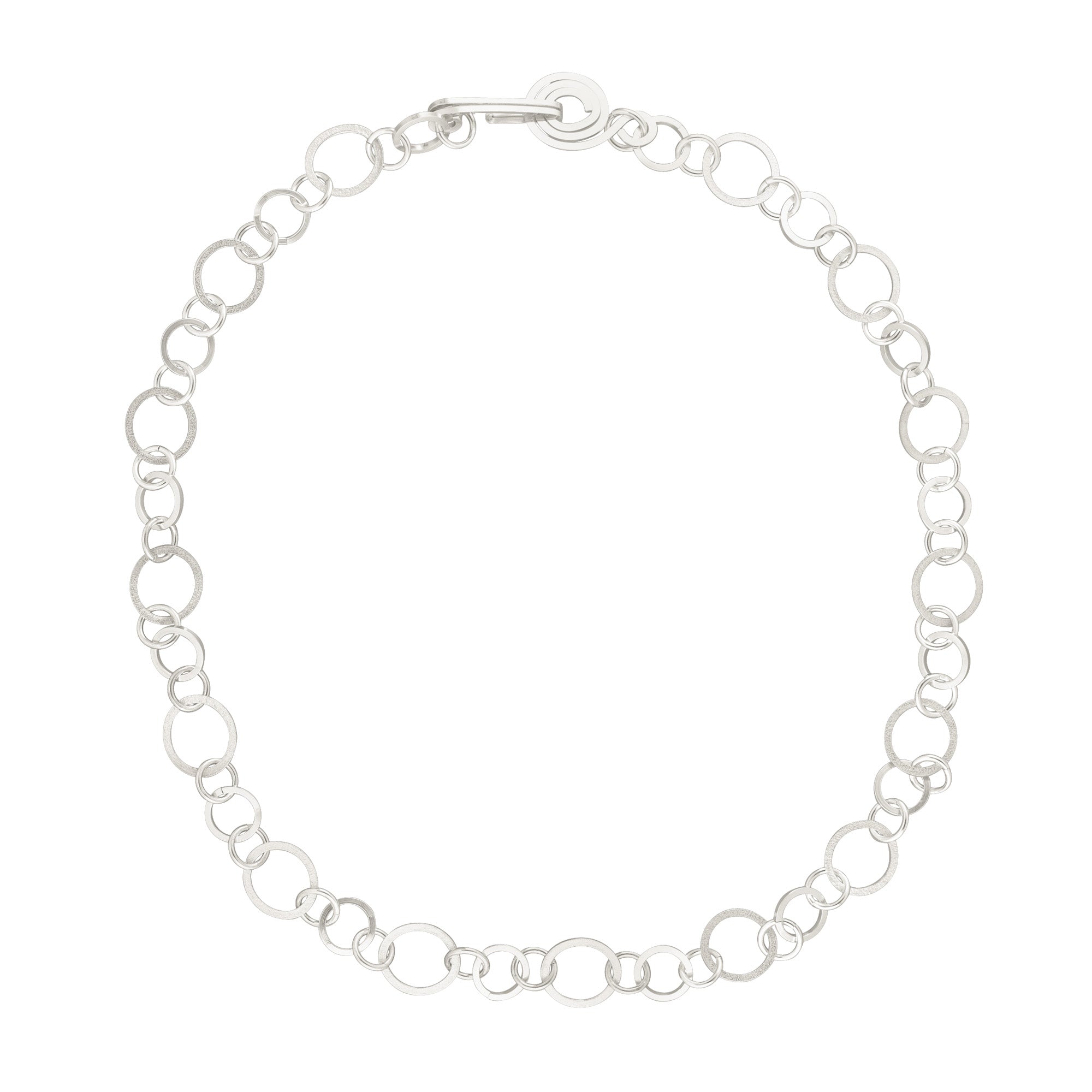 Handcrafted Open Link Chain Necklace in Argentium Sterling Silver