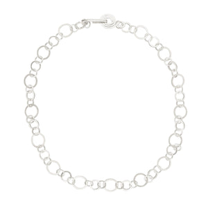 Handcrafted Open Link Chain Necklace in Argentium Sterling Silver