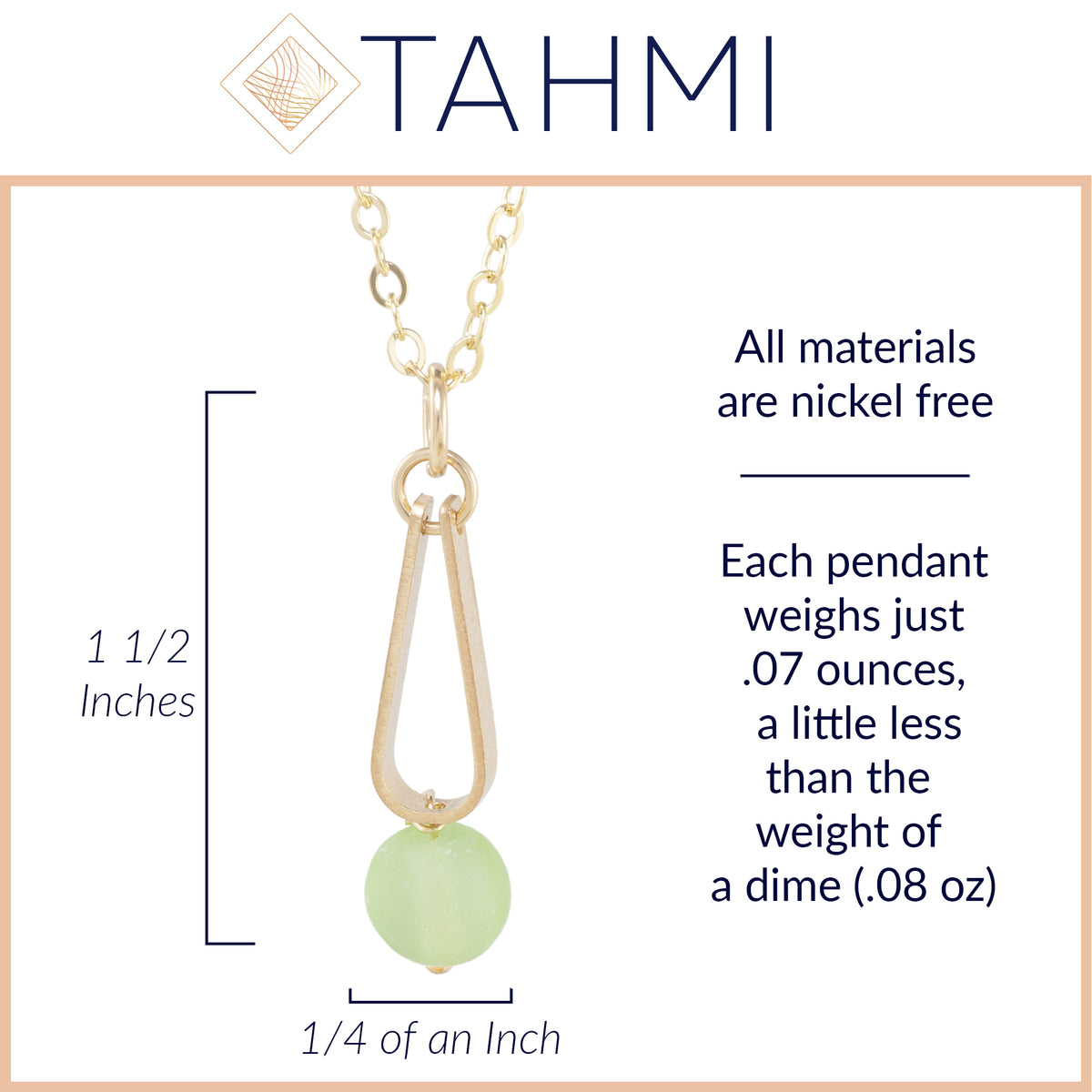 Light Pastel Sage Green Round Recycled Glass Ball and 14K Gold Fill Teardrop Shaped Pendant Necklace