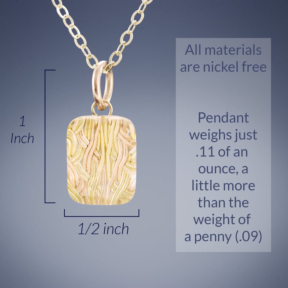 Handwoven Rectangle Gold and Glass Pendant & Earring Set - Artisan Crafted