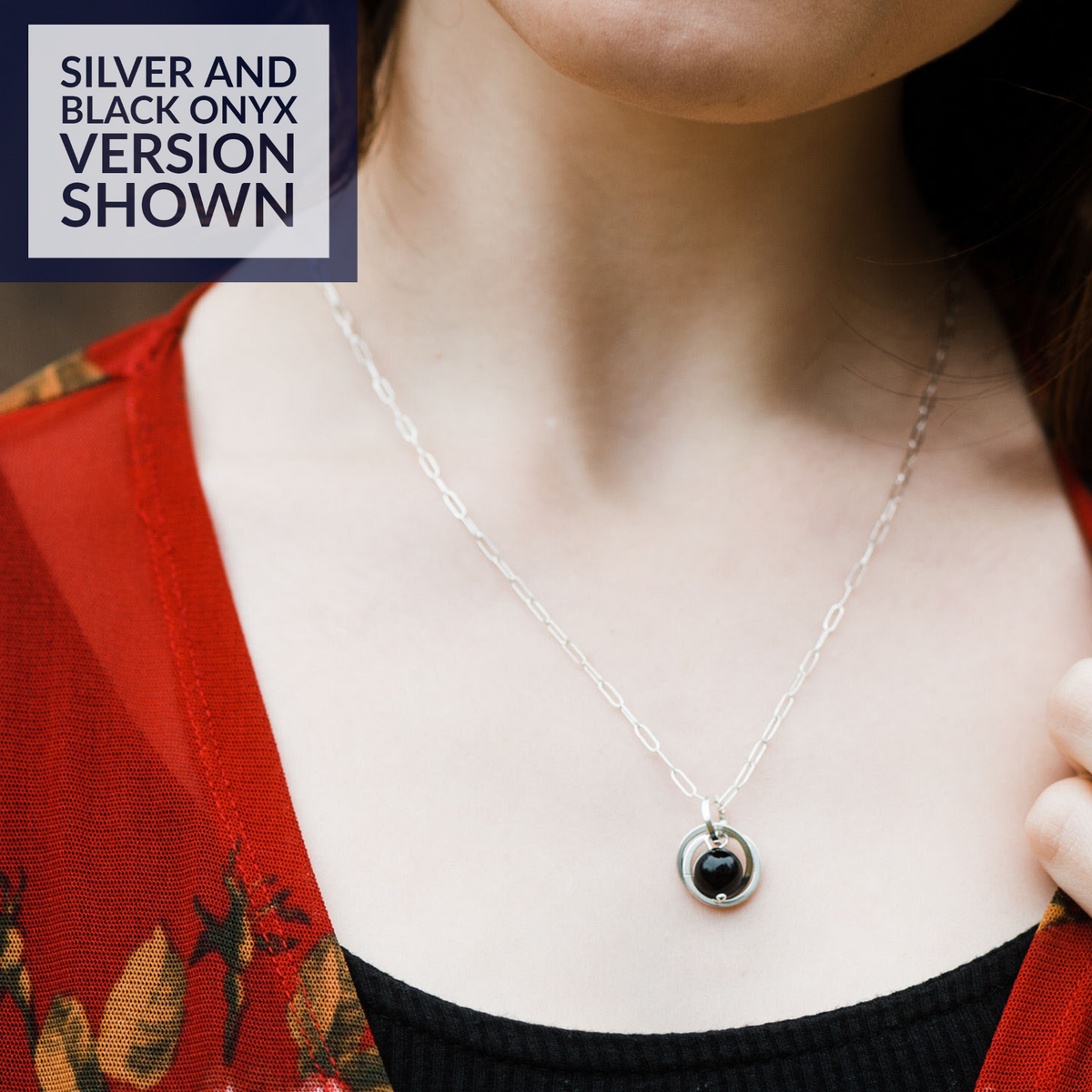 Light Green Aventurine Genuine Gemstone Two Tone Pendant Necklace in Sterling Silver and 14K Gold Fill