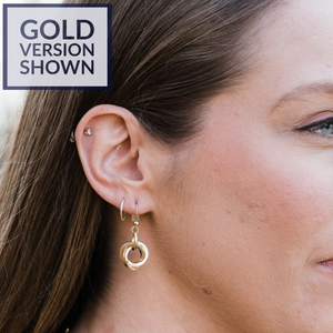 AS SEEN IN the Lifetime Movie "The Christmas Edition" - Classic Love Knot Dangle Earrings in 14K Yellow Gold Fill