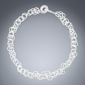 Multi Link Chain Necklace in Argentium Sterling Silver